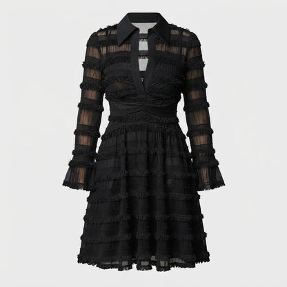 Lily King | V-Neck Long Sleeve Midi Dress For Women