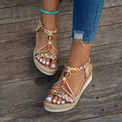 Alessandra Vitale | Bohemian Beaded Sandals For Women