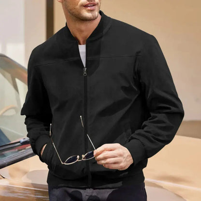 Luca Bianchi | Premium Suede-Touch Bomber Jacket For Men