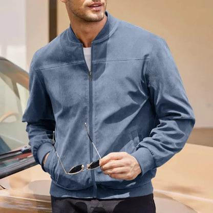 Luca Bianchi | Premium Suede-Touch Bomber Jacket For Men