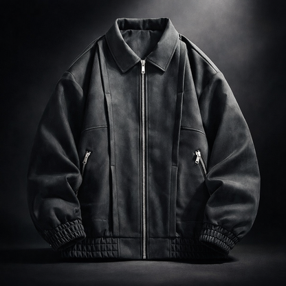 Men's Oversized Suede Bomber Jacket — Winter Fashion Australia