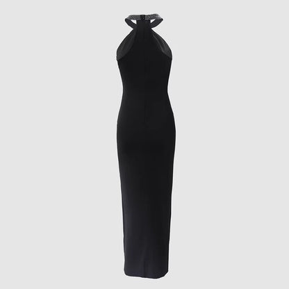 Sophia Wentworth | Rhinestone Halter Midi Dress For Women