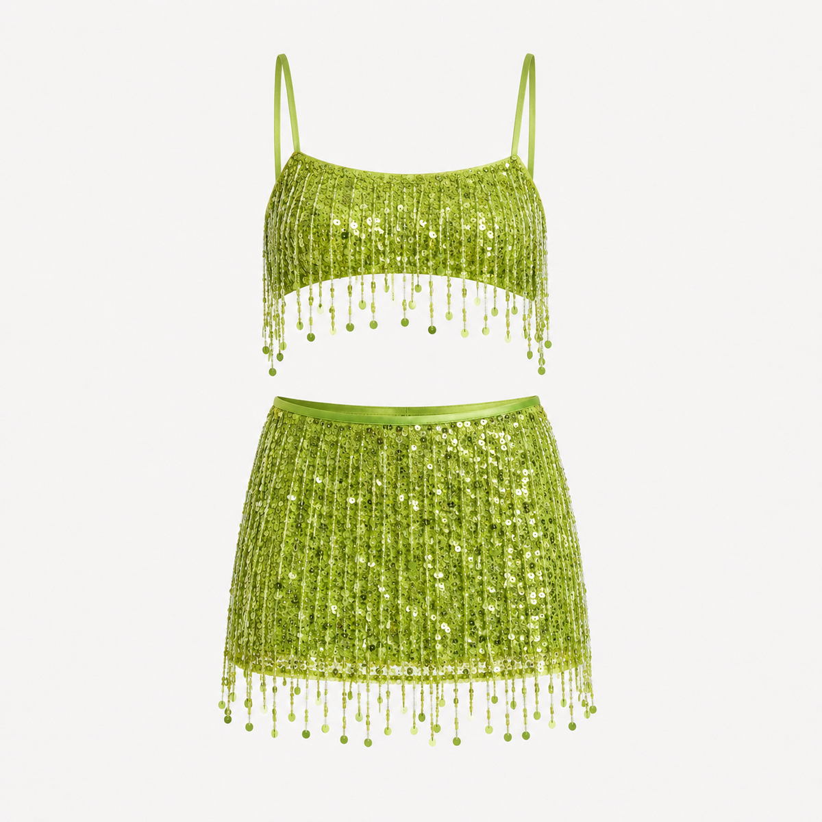 Olivia Rafferty | Sequin Tassel Two-Piece Set For Women