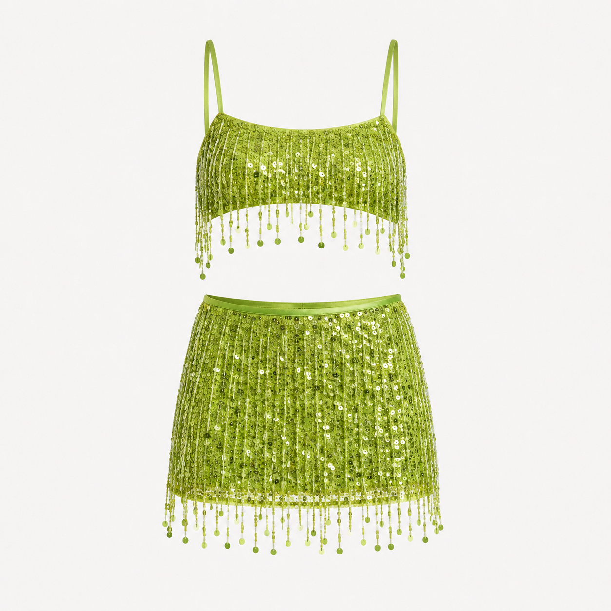 Olivia Rafferty | Sequin Tassel Two-Piece Set For Women