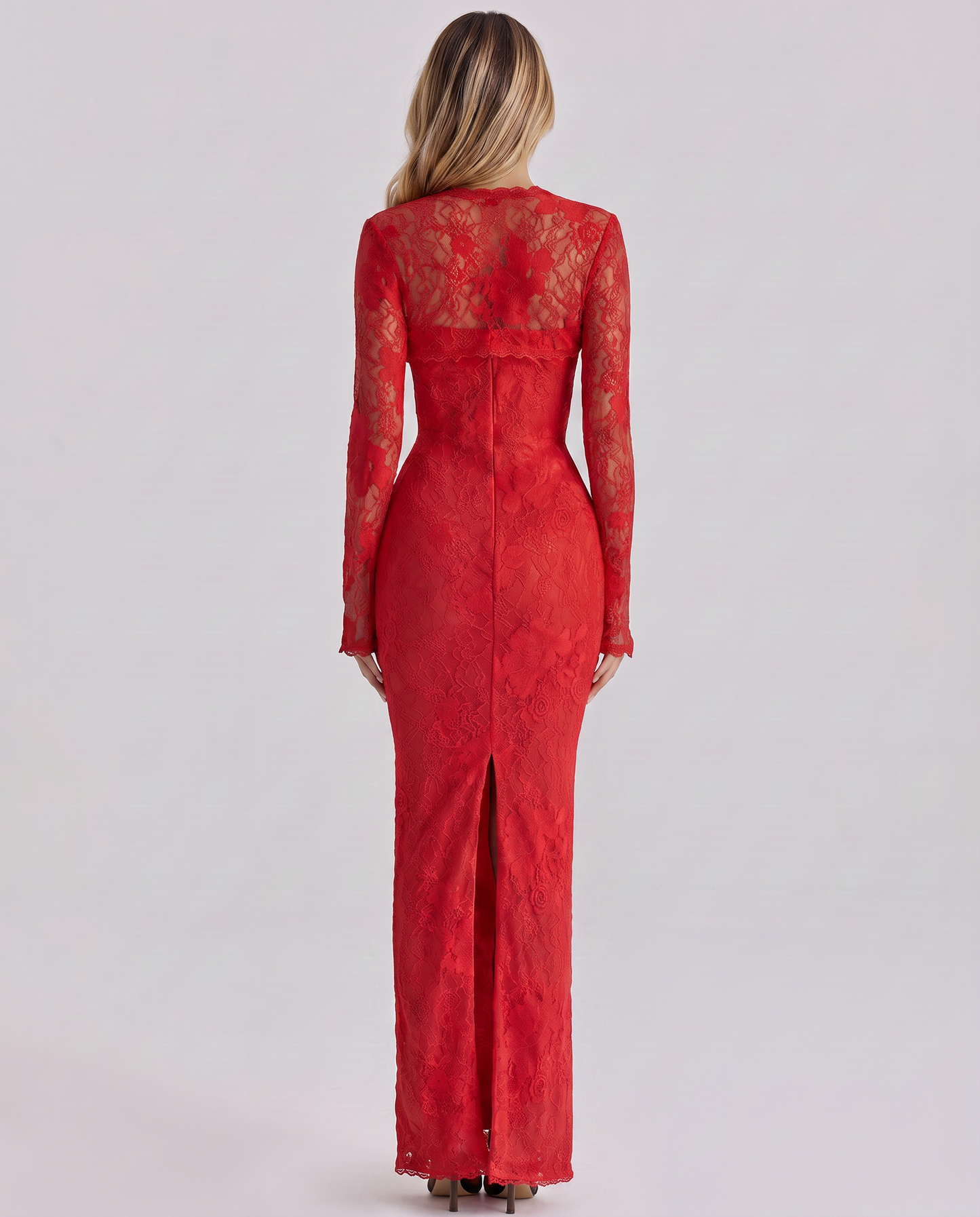 Isabelle Crawford | Lace Maxi Dress with Long Sleeves For Women