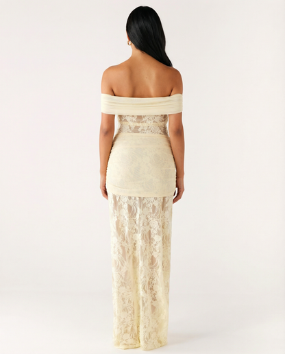 Margaux Fontaine | Off-Shoulder Lace Maxi Dress For Women