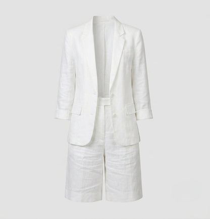 Phoebe Stirling | Linen Blazer & Shorts Set For Women