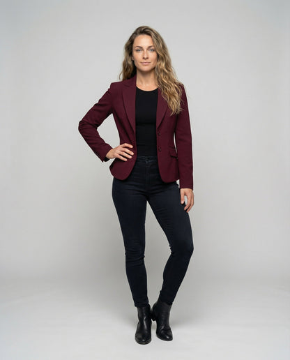 Women's Two-Button Notch Lapel Business Blazer