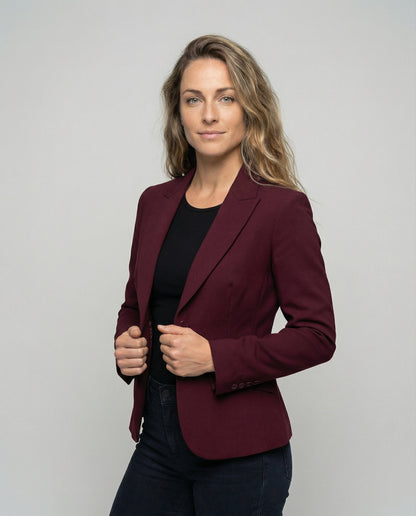 Women's Two-Button Notch Lapel Business Blazer