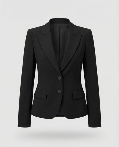 Women's Peplum Business Blazer Two-Button Notch Lapel
