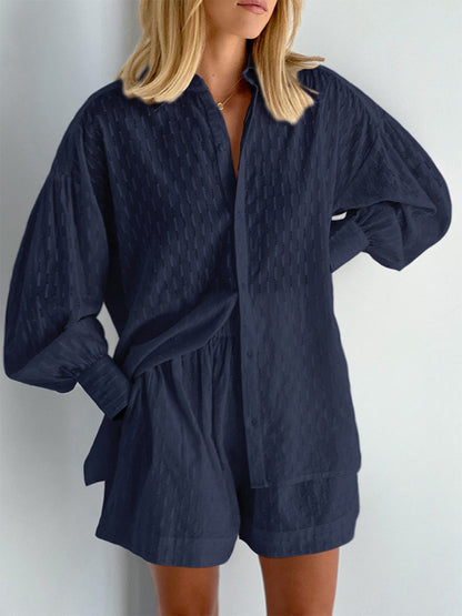 Charlotte Flemming | Embroidered Shirt & Shorts Set For Women