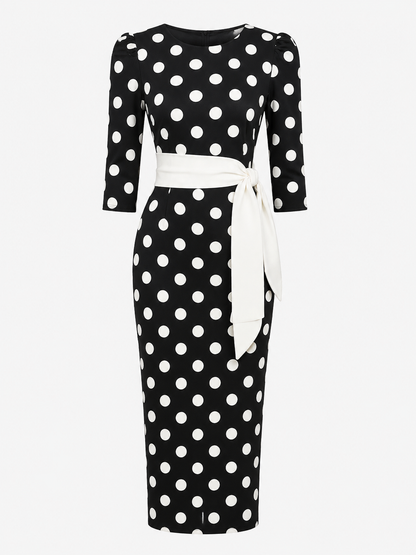 Ruby Turner | Polka Dot Midi Dress For Women