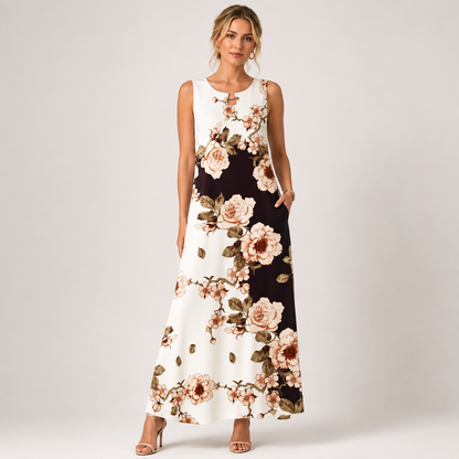 Ruby Wilson | Casual Floral Print Pocket Dress For Women