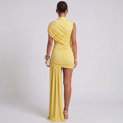 Phoebe Stirling | High Neck Asymmetric Mini Dress For Women