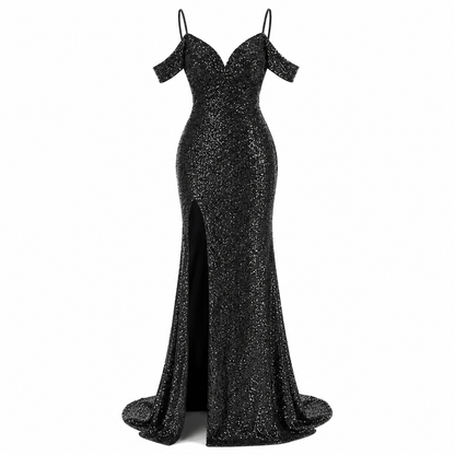 Sienna Holloway | Off-Shoulder Sequin Maxi Dress For Women