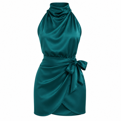 Tara Flemming | Satin Halter Mini Dress For Women