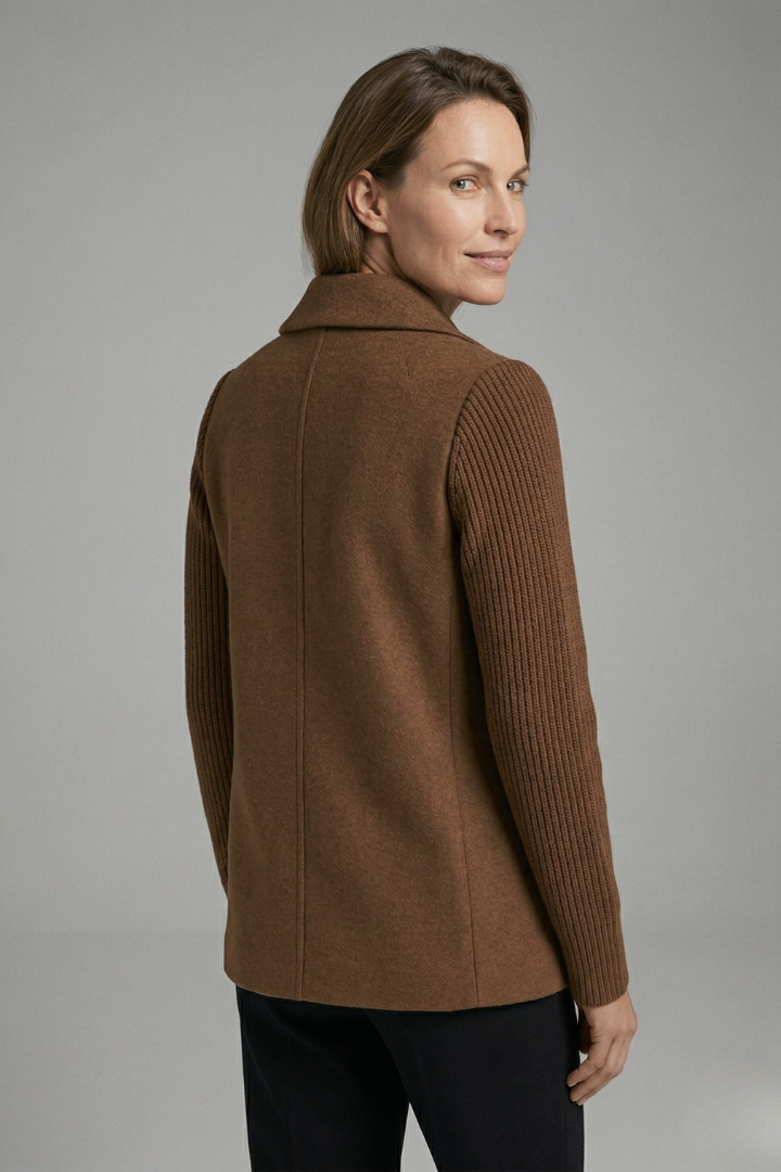 Georgia Campbell | Double-Breasted Wool Blend Blazer For Women