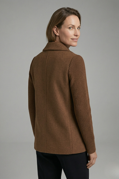 Georgia Campbell | Double-Breasted Wool Blend Blazer For Women