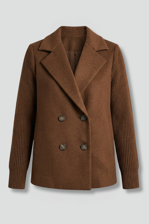 Georgia Campbell | Double-Breasted Wool Blend Blazer For Women
