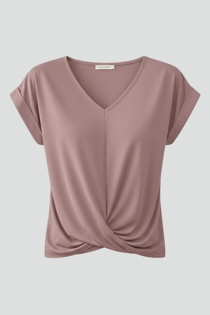 Ruby Hughes | V-Neck Twist Front Top For Women