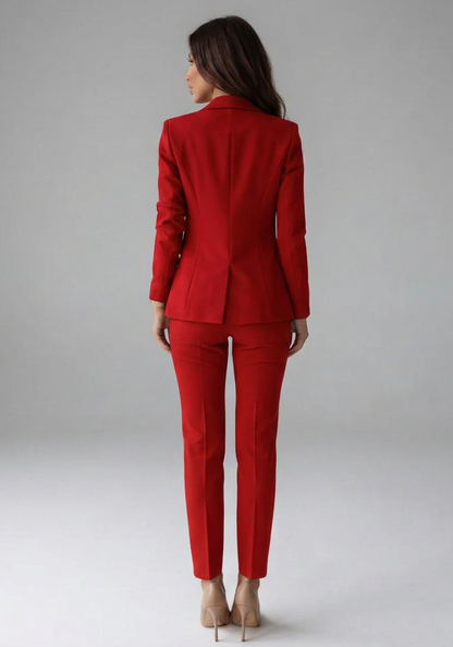 Women's Office Double-Breasted Button Blazer Set