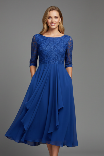 Women's Round Neckline Short Sleeve Dress