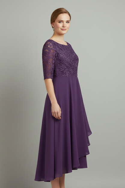Women's Round Neckline Short Sleeve Dress