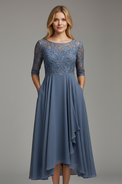 Women's Round Neckline Short Sleeve Dress