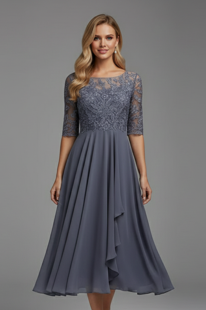 Women's Round Neckline Short Sleeve Dress