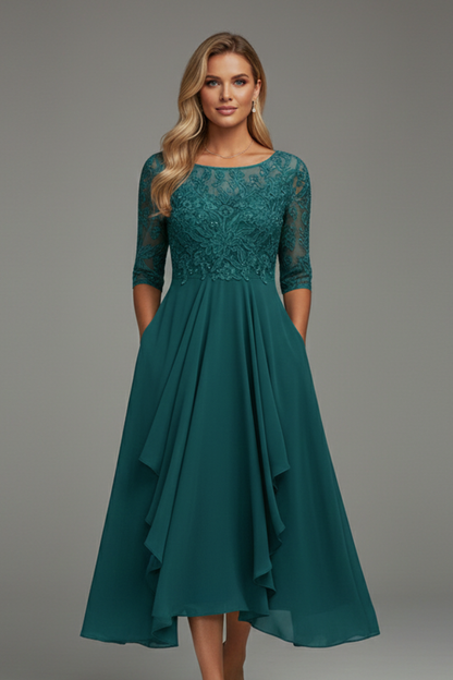 Women's Round Neckline Short Sleeve Dress