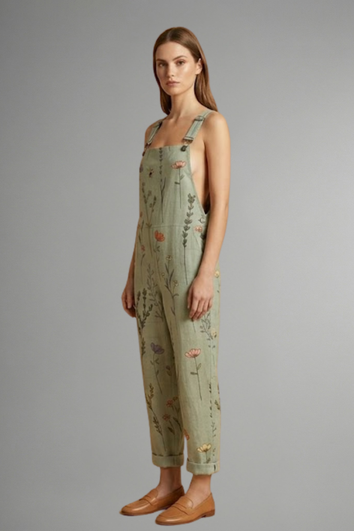 Women’s Jumpsuit with Adjustable Straps and Wide Legs