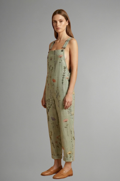 Women’s Jumpsuit with Adjustable Straps and Wide Legs