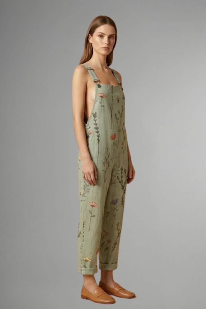 Women’s Jumpsuit with Adjustable Straps and Wide Legs