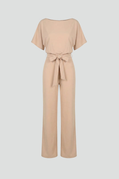Women’s Jumpsuit with Belt and Wide Legs