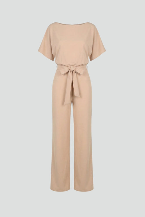 Women’s Jumpsuit with Belt and Wide Legs