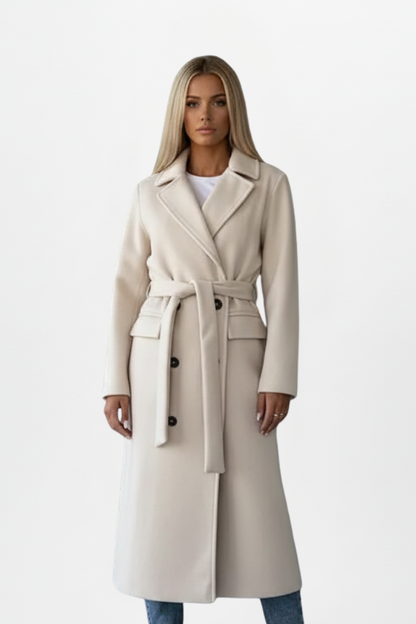 Charlotte Beaumont | Double Breasted Long Coat For Women