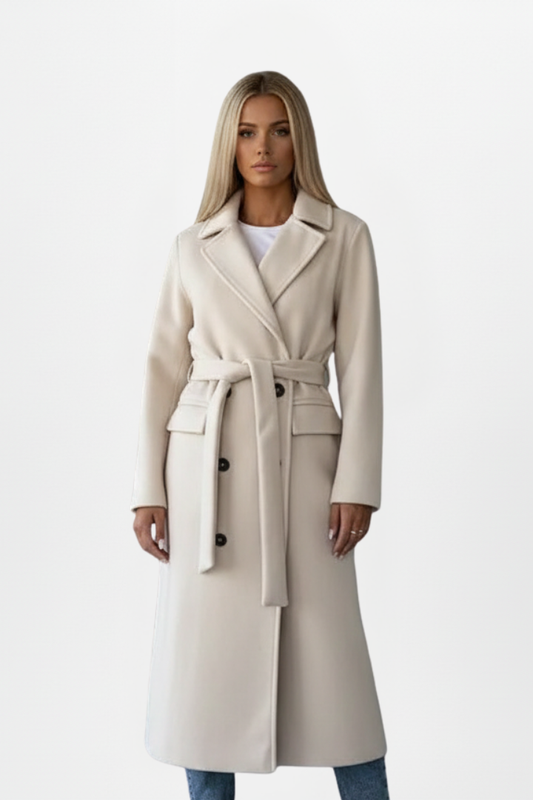 Charlotte Beaumont | Double Breasted Long Coat For Women