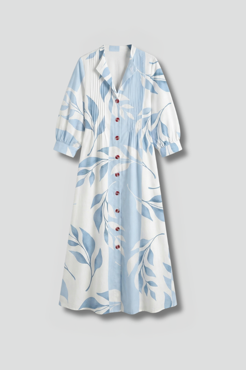 Women’s Maxi Dress with Floral Pattern and Pockets