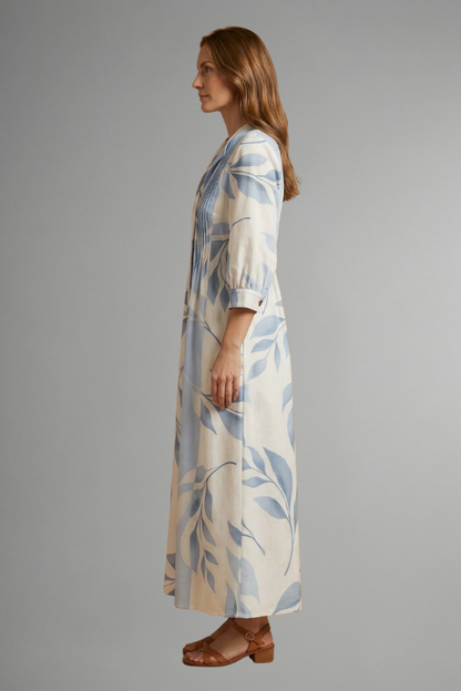 Women’s Maxi Dress with Floral Pattern and Pockets