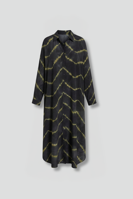 Women’s Maxi Dress with V-Neck and Button Closure