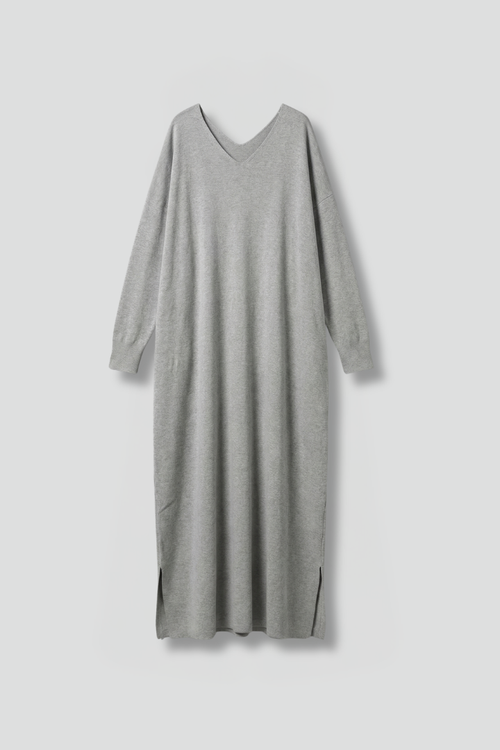 Women’s Maxi Dress with V-Neck and Long Sleeves