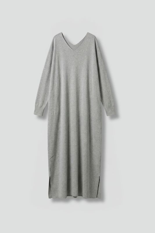 Women’s Maxi Dress with V-Neck and Long Sleeves