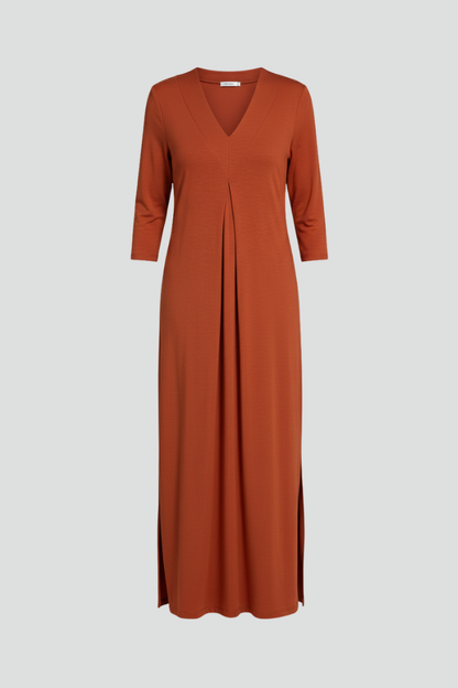 Women's V-Neck Side Slit Maxi Dress