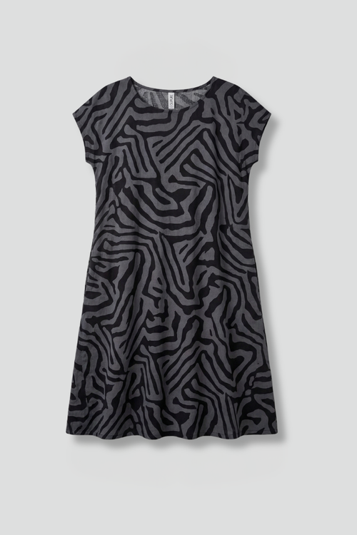 Women’s Midi Dress with A-Line Fit and Flared Sleeves