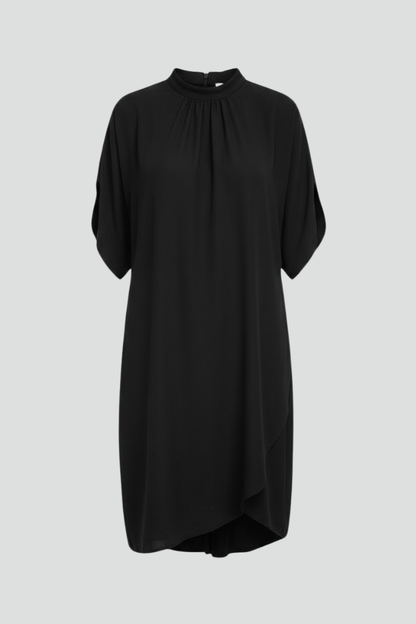 Women’s Mini Dress with Mock Neck and Slit Sleeves