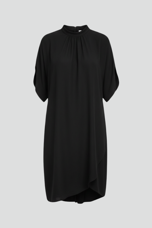 Women’s Mini Dress with Mock Neck and Slit Sleeves
