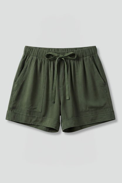 Women’s Shorts with Drawstring Waist and Relaxed Fit