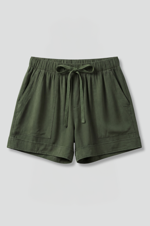 Women’s Shorts with Drawstring Waist and Relaxed Fit