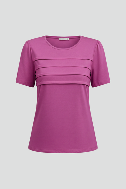 Grace Turner | Layered Front Round Neck T-Shirt For Women