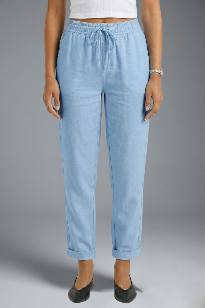 Women's Elasticated Waistband Drawstring Trousers